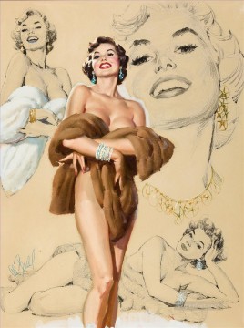 pin up girl nude 005 Oil Paintings